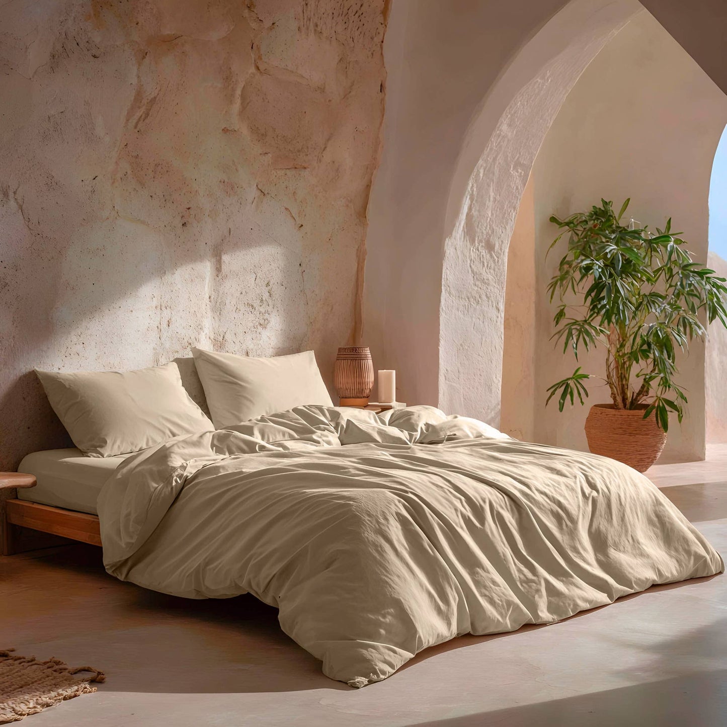 100% Cotton Soft Duvet Cover Set 144 Thread Count 2/3 Piece: Verde / 220x220 cm + 2(45x75) cm