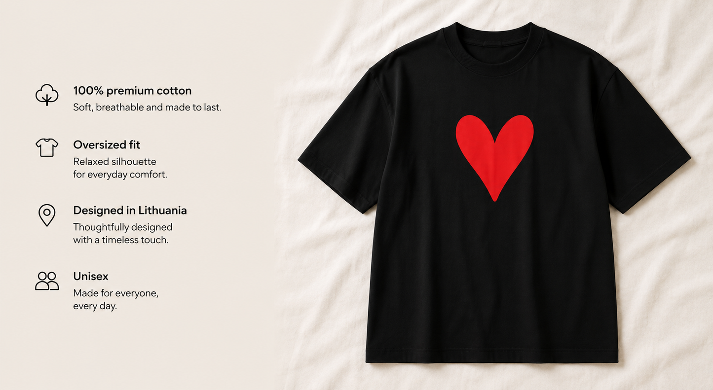 LOŽAK LOVE Signature Oversized Tee — Heavy Organic Cotton
