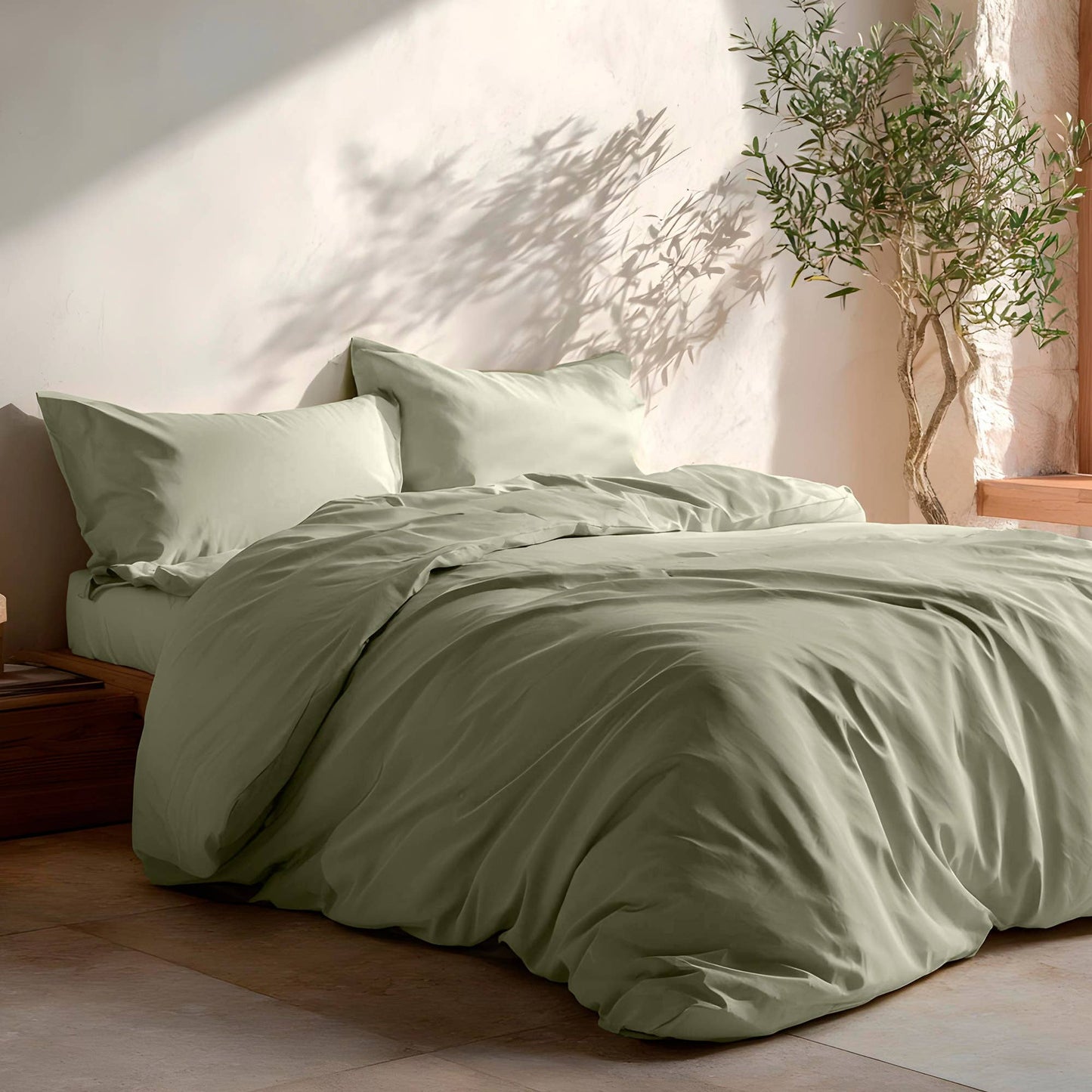 100% Cotton Soft Duvet Cover Set 144 Thread Count 2/3 Piece: Seawater / 180x220 + 45x125 cm