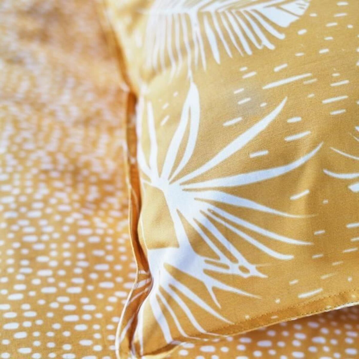 Duvet cover set TODAY 220 x 240 cm Yellow 3 Pieces-2