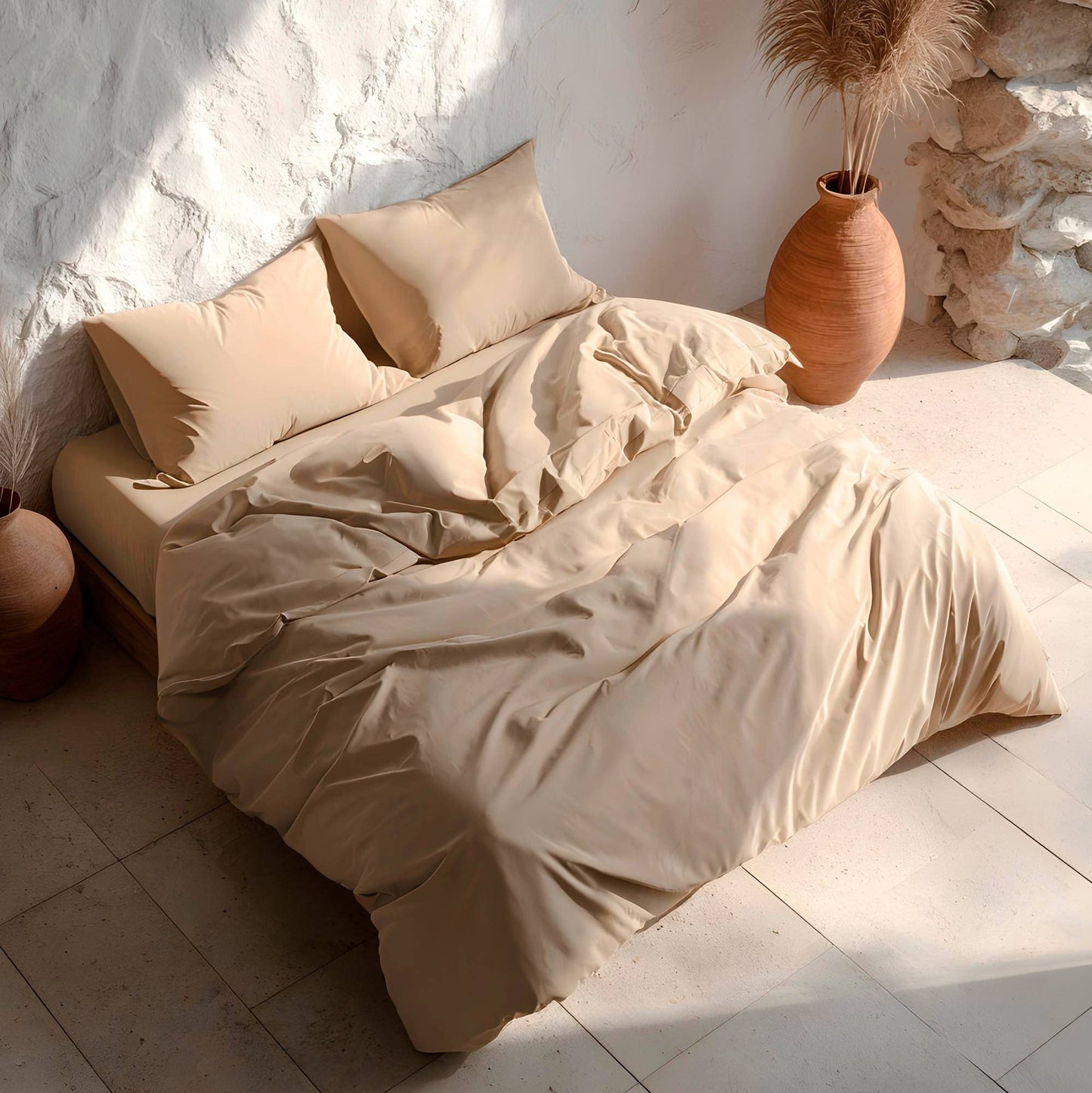 100% Cotton Soft Duvet Cover Set 144 Thread Count 2/3 Piece: Seawater / 180x220 + 45x125 cm