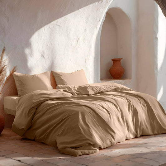 100% Cotton Soft Duvet Cover Set 144 Thread Count 2/3 Piece: Lino / 150x220 cm + 45x110 cm