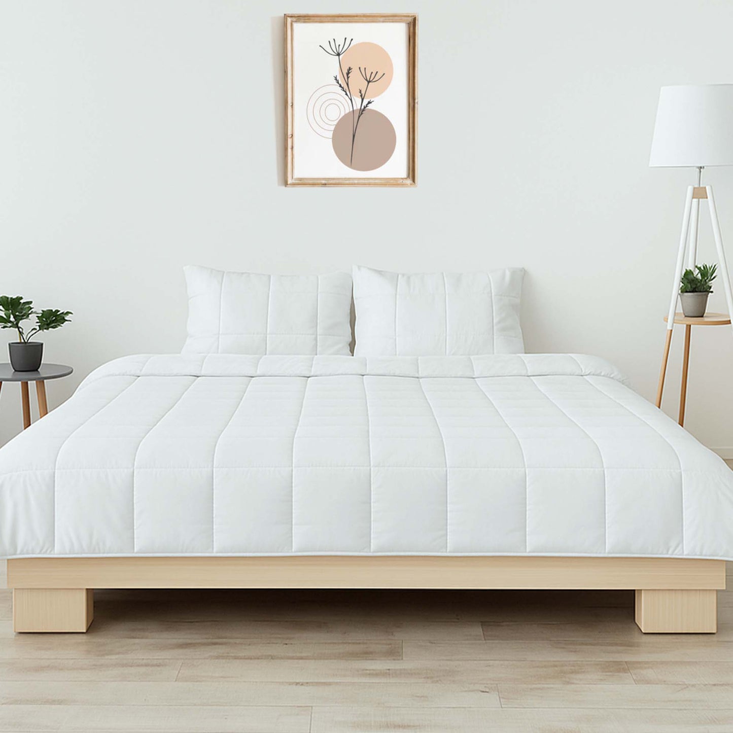 Vėsinantis eukalipto šilko patalynės komplektas – temperatūrą reguliuojanti antklodė ir pagalvių užvalkalai