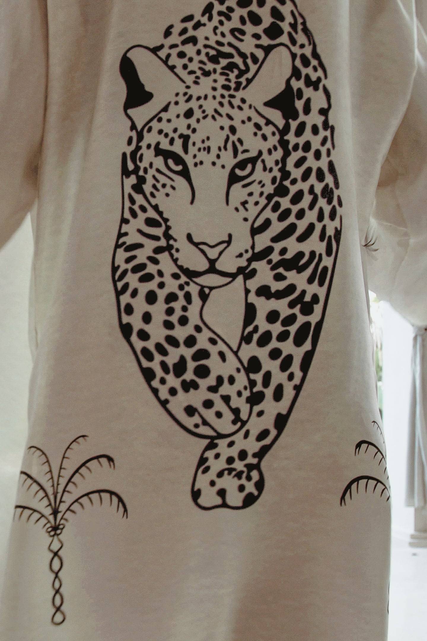 Karališkas kimono „Jaguar“ iš tvaraus šilko