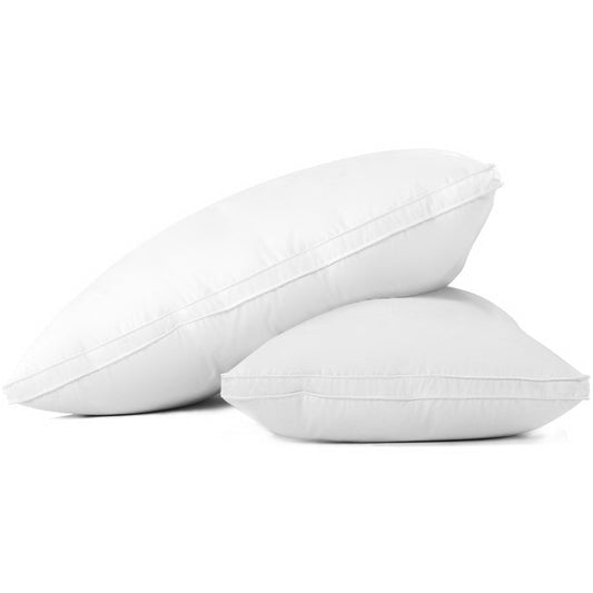 NNEDSZ Bedding Goose Feather Down Twin Pack Pillow