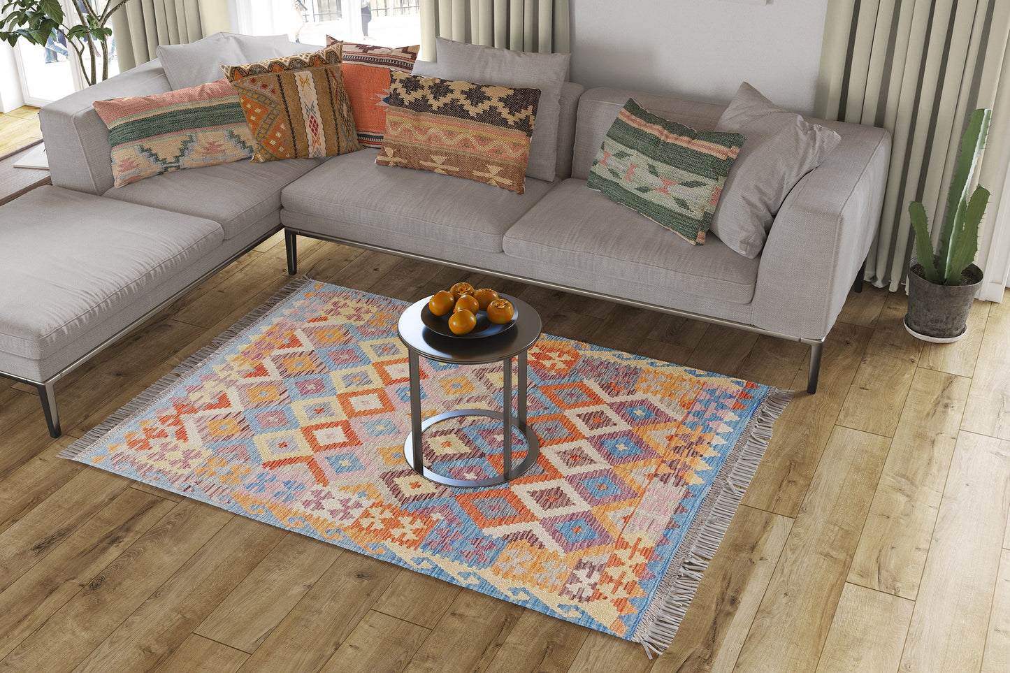 Maimana Afghanistan Kilim Rug – 198 × 150 cm