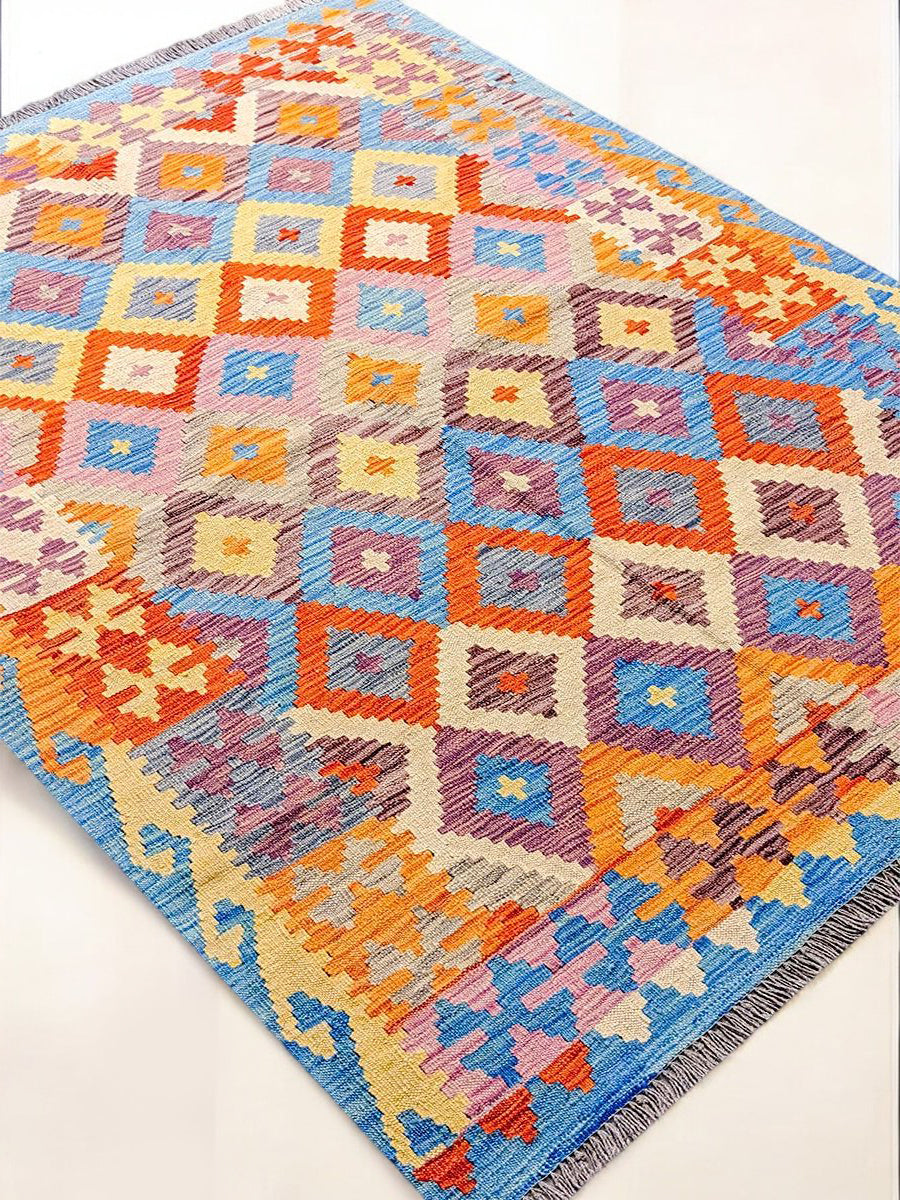 Maimana Afghanistan Kilim Rug – 198 × 150 cm