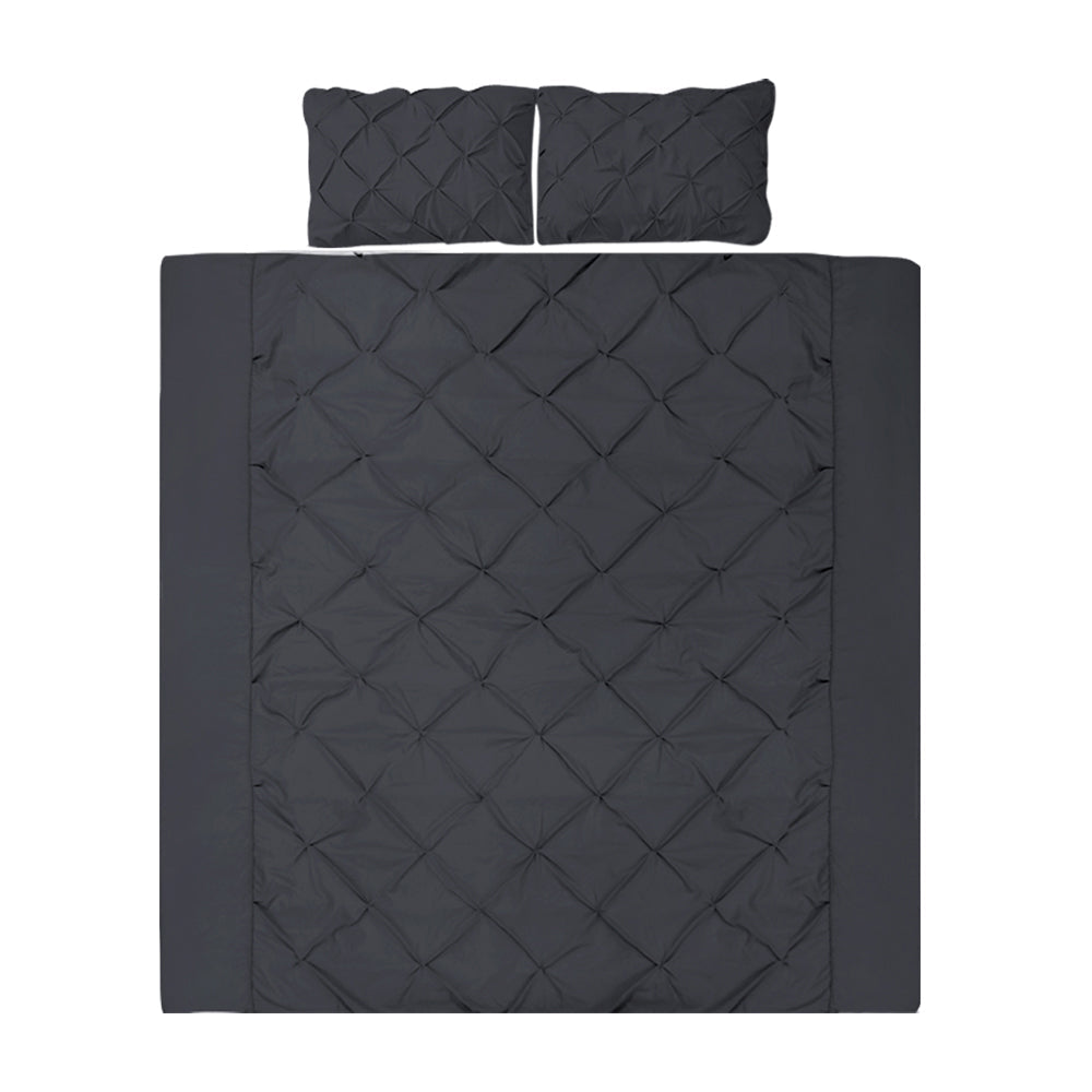 NNEDSZ Bedding Super King Quilt Cover Set - Black