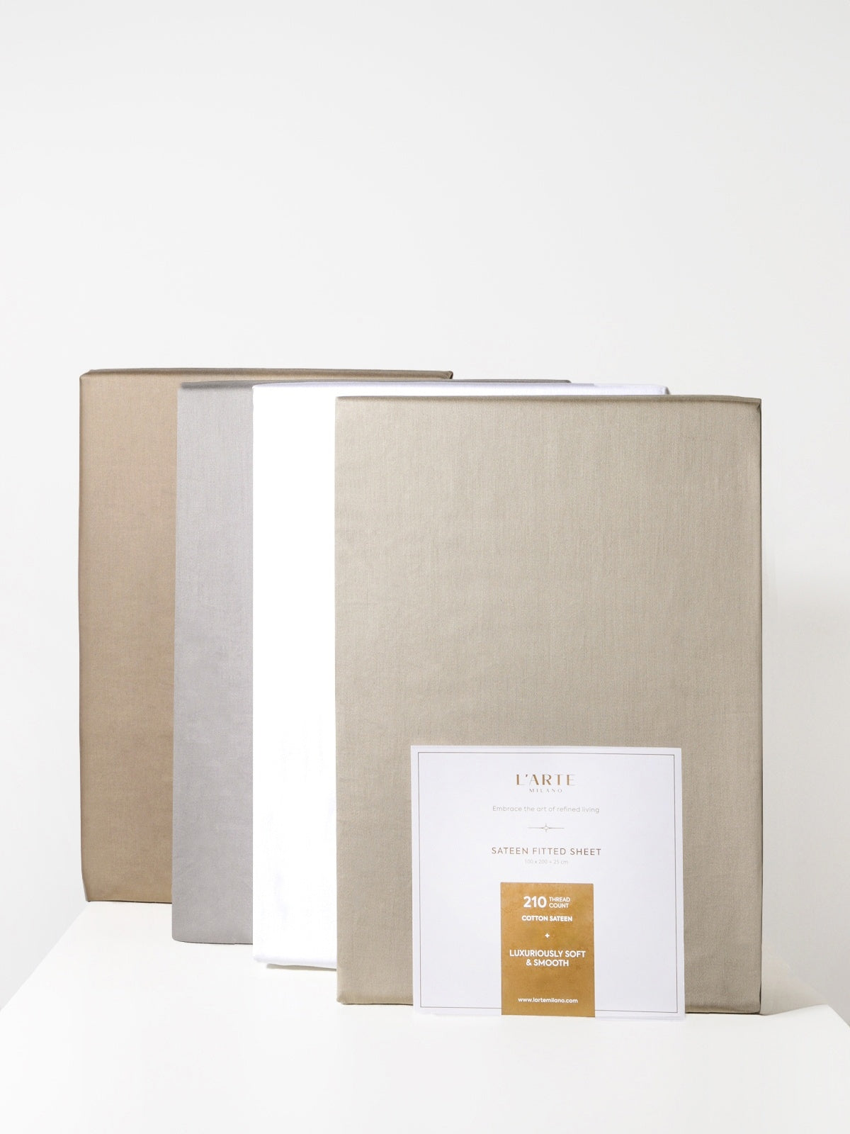 Satin fitted sheet, 180x200 cm-4