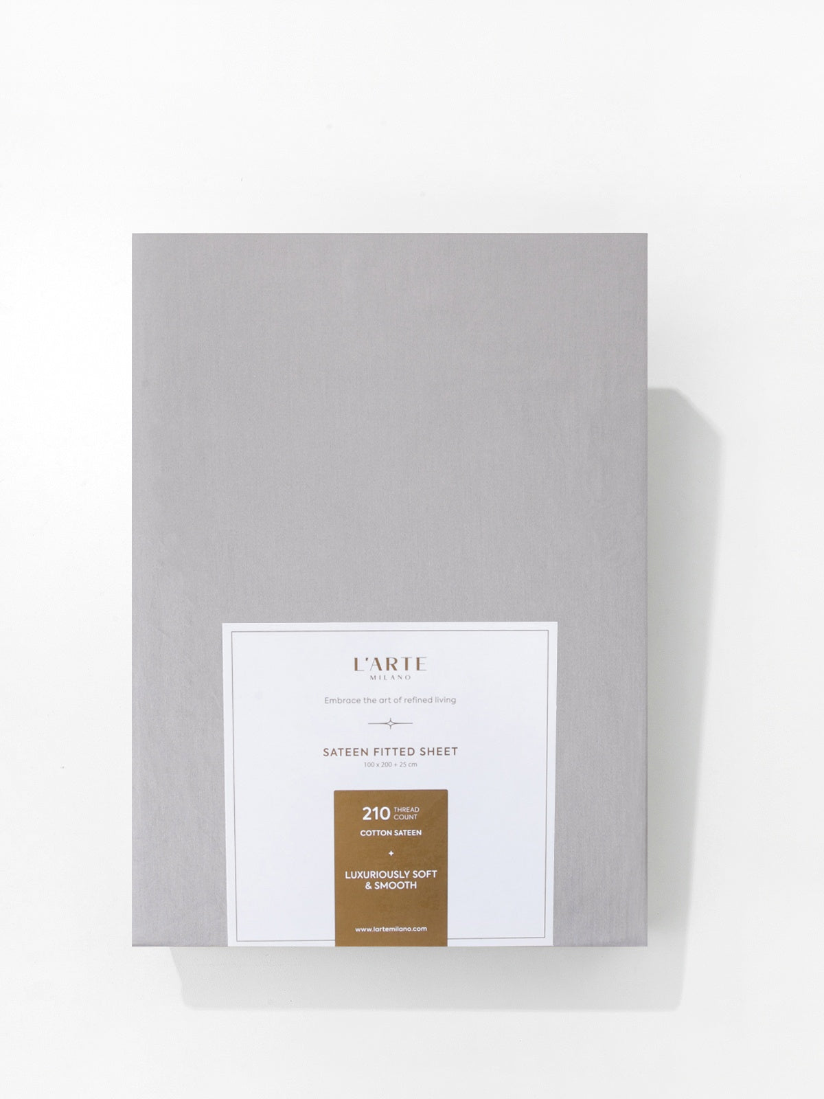 Satin fitted sheet, 180x200 cm-0