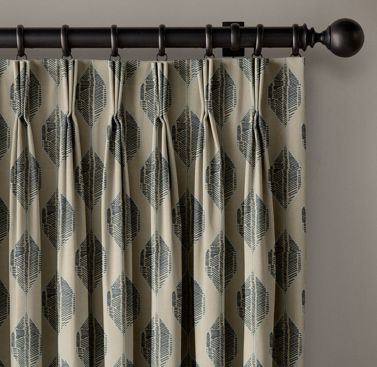 Modern Geometric Pure Linen Curtains | 3 Colors | Pinch & Euro Pleats | Made-to-Measure-2