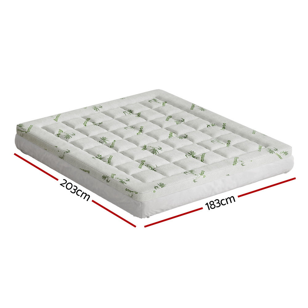 NNEDSZ Bedding Mattress Topper Pillowtop Bamboo 7.5cm King