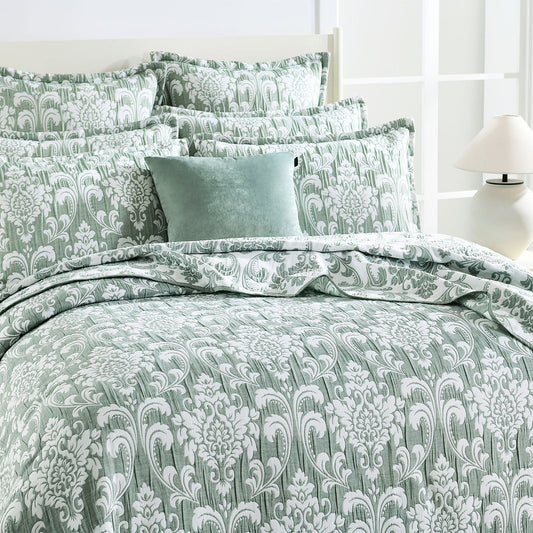 NNEDSZ Tahlia Jacquard Jade Coverlet Set – by Renee Taylor