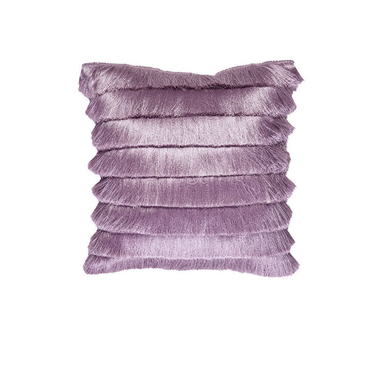 NNEDSZ Bedding House Fringy Lilac Luxury Cotton Filled Cushion