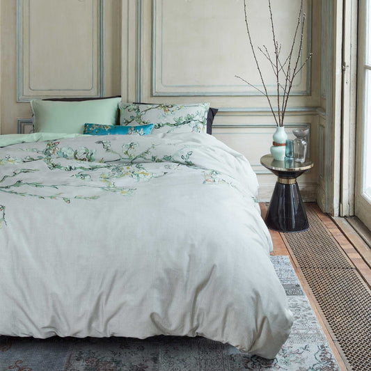 NNEDSZ Bedding House Blossom Grey Quilt Cover Set Queen