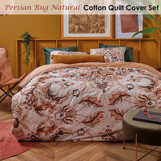 NNEDSZ Bedding House Persian Rug Natural Cotton Quilt Cover Set Queen