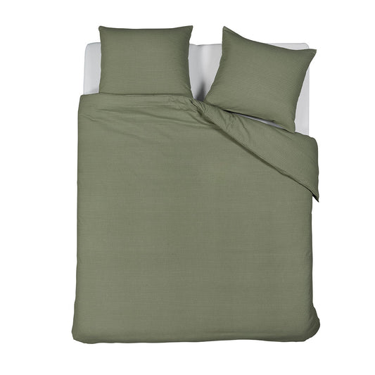NNEDSZ Bedding House Summer Green Seersucker Cotton Quilt Cover Set Queen