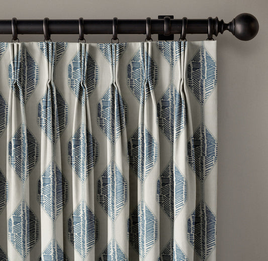 Modern Geometric Pure Linen Curtains | 3 Colors | Pinch & Euro Pleats | Made-to-Measure-0
