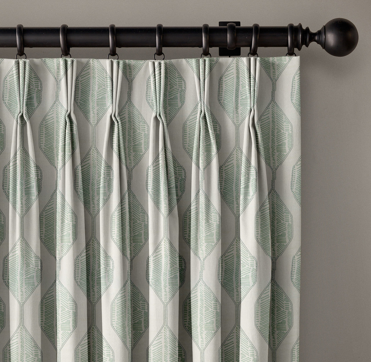 Modern Geometric Pure Linen Curtains | 3 Colors | Pinch & Euro Pleats | Made-to-Measure-1