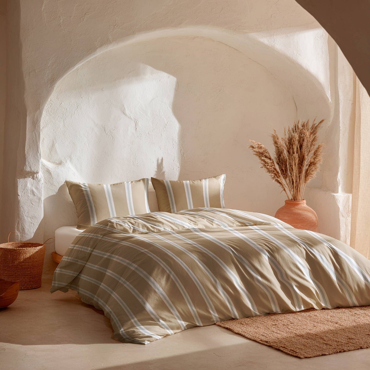 EVORA 2/3-piece soft 100% cotton duvet cover set