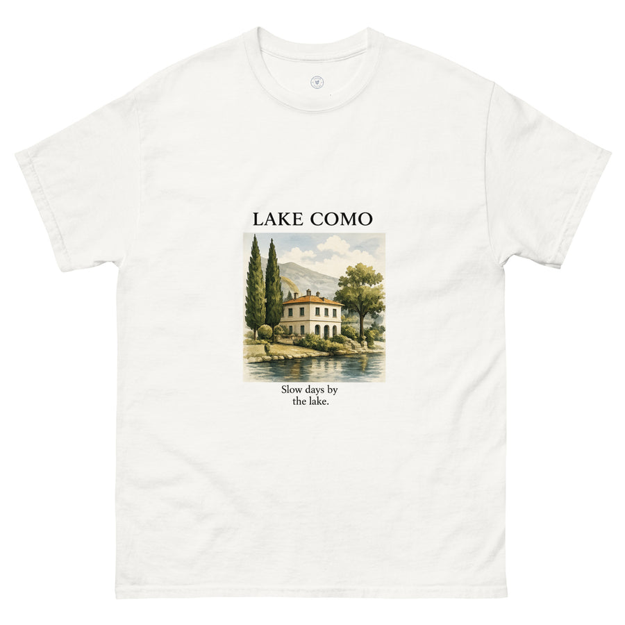 LAKE COMO — The Postcard Club Premium T-Shirt